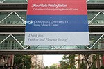 View of the pedestrian walkway at Columbia University's Irving Medical Center campus